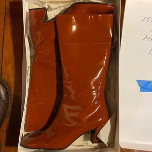 Miu Miu Bloomingdales Red Shiny Boots